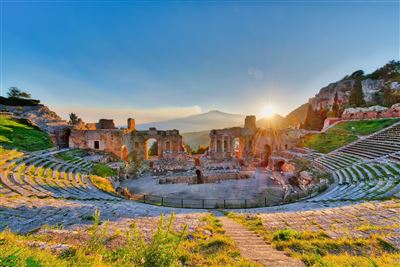  Italien Sizilien Taormina antikes Theater